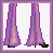 Pixel art buddy icon featuring a blonde woman in one-shoulder dress with purple text 'Krysti' and starbursts, showing legs, torso, and head views.