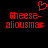 Red pixelated text 'Gheese-aliousmac' with a red heart symbol above on black background, two identical static frames side-by-side.