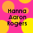 Pixelated text 'Hanna Aaron Rogers' on a pink background with yellow and orange circles, with visible animation changes in circle positions.