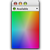A static image showing a color picker interface with gradient hues and small colored squares above it.