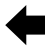 Black arrow pointing left on light gray background with pixelated edges and subtle shadow effect.
