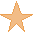 Two pixelated star shapes side-by-side on gray background; left is solid orange, right has white cross and dot pattern.