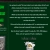 A pixelated green background with horizontal text lines and a small white-and-brown icon at the bottom center.