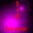A purple-hued animated icon with red text 'S + N' and 'forever', featuring a glowing circular effect that shifts position across frames.