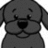 Pixelated dog face with closed eyes and open mouth on white background, adjacent to cyan background with red text "WEBKINZ!!"