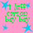 A static image with a pink background featuring blue star shapes and green text reading "i [aff cars on bay bay" in pixelated font.