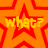 Animated orange and red star pattern with yellow text 'what?' on a gray background.