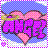 Pixelated icon with pink heart-shaped wings and a purple gradient background featuring the word 'ANGEL' in stylized letters.