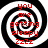 Four identical spiral patterns with red text reading 'you are getting sleepy Zzz' on a black and white background.