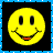 A 48x48 pixel buddy icon featuring a yellow smiley face on the left and text "Smile!! its fun" on the right against a blue background with white cloud shapes.