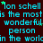 Cyan text on dark red background repeats 'ion schell is the mostis the mostis the mostis the most wonderful wonderful wonderful wonderful person person person person in the worlan the worlan the worlan the world' with green stars scattered throughout.