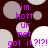 Purple text on dark background with overlapping circles, displaying 'im hatt ur not got it?!?!' in pixelated font.