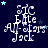 Dark blue background with white text reading "SIC Elite All-stars Jack" and scattered light blue stars, some of which move position across frames.