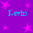 Purple background with pink star shapes and cyan text reading 'Kev10' in four corners, static image with no visible animation changes.