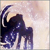 Animated silhouette of a figure with flowing hair against a sparkly background, text appears sequentially as 'Wet Dream' in cursive script.