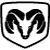Black and white pixelated icon of a ram's head with curved horns inside a shield-shaped border on a gray background.