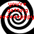 Four identical black-and-white spiral patterns with red text reading "you're getting cecepppy" overlaid on each.