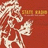Red background with pixelated white text and a small red-toned image of a horse-like figure on the left.