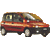A 50x50 pixel animated buddy icon featuring a red car on the left and green text "Original Icons .com" on the right, displayed as two sampled frames in a contact sheet layout with gray background transparency.