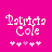 Pixelated text 'Patricia Cole' in white with pink hearts below on a solid magenta background, two versions differ by heart color and position.