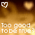 A 50x50 pixel animated buddy icon featuring two frames with heart symbols and text on a blurred golden background.