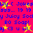 A static digital image with a bright pink background displaying repeated blue text and yellow star shapes in pixelated style.