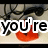 Animated sequence showing text 'you're the BEAT of my HEART' over red heart shapes and black guitar strings on a light background.