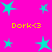 Bright pink background with cyan star shapes and yellow text reading "Dork<3" in four positions.