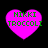 Four pink heart-shaped icons with green text "HIKKI TROCCOLI" on black background, each showing different pixelation levels.