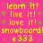 A bright pink background displays repeated yellow pixelated text phrases and green star-like shapes in a pattern