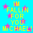 Yellow pixelated text on cyan background with pink stars, repeating 'I'M FALLIN FOR YOU MICHAEL!'.