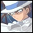 A pixelated anime-style character with blue hair and a white hat on the left, next to black background with white text "Anime IM" and stylized "cOM" on the right.