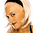 Pixelated image of a person with light hair and dark headband on left, purple background with cyan text reading 'pshhh', 'u kno wat ur bananas!!'