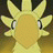 A 48x48 pixel buddy icon featuring a yellow cartoon sun character with multiple rays and large eyes on the left, next to black background text reading "Anime IM" above smaller stylized text "COM" on the right.