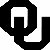 Black and white pixelated icon featuring a stylized 'OU' with a white outline on a black background, forming a distinct monogram shape.