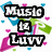 Pixelated graphic with bold black-outlined text blocks reading 'Mouslo', 'H2', and 'LUVV' surrounded by scattered blue, pink, and green pixel clusters.