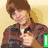 six pixelated images showing a person in various poses with text overlays including "I LOVE JUSTIN" and "BIEBERFOREVER"