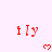 Red pixelated text 'tly' with red heart symbols on a light pink background, partially obscured by gray overlay.