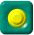square with rounded corners, each containing a circular button in yellow, blue, or red on a teal background