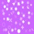 A static image of a purple background with scattered white square pixels of varying brightness and size.