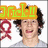 Animated icon featuring a person with curly brown hair in gray shirt, red ribbon symbol, and changing text overlays.