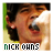 A static image of a person singing into a microphone with text below reading "NICK OWNS" in green and black pixelated letters.
