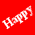 Red and blue pixelated text reads 'Happy' on red background, 'July' on dark blue background; white background shows '4th of' above a small American flag.