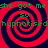 Four identical red and dark blue spiral patterns with green text reading "she got me so hypnotised" overlaid on each.