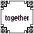 Pixel art contact sheet showing multiple frames of an animated buddy icon with couples, elderly characters, and text elements.