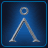 A 6-frame animated contact sheet showing a metallic stick figure icon with circular head and triangular body, transitioning through various poses including standing, dynamic motion, and partial disassembly against blue and black backgrounds.