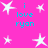Bright pink background with white star shapes and cyan text reading "i love ryan" in four locations.