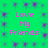 Green background with purple star-like patterns and pink text reading 'Love My Friends' in four identical sections.