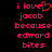 Pixelated text in pink and red on black background with a heart symbol replacing 'love' in the first line.
