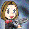 Six cartoon-style character portraits arranged in a , each with distinct clothing and background colors